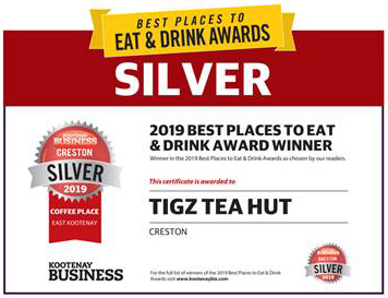 2019 Best Place To Eat & Drink - Tigz Tea Hut