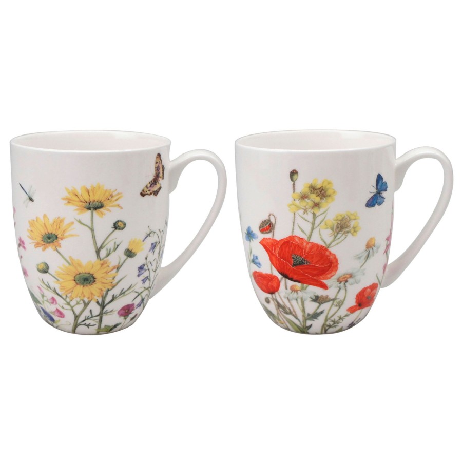 McIntosh Fine Bone China - Wildflower Mug Pair